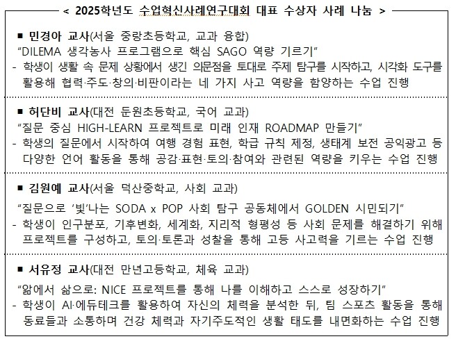 교육부, 수업 연구를 통해 배움이 행...