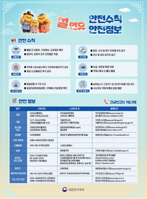 행정안전부, 설 명절 대비 다중이용시...