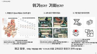 서울시교육청, 학교 이전적지·폐교 활용 ‘5개년 전략계획’ 발표