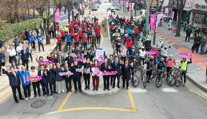 강동구, 천호자전거거리 벚꽃 라이딩 ...