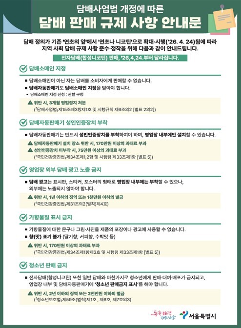 서울시, 전자담배 집중 점검·계도 통...