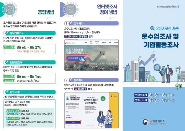 국가데이터처, 2025년 기준 운수업...