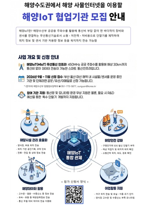 해양 수도권에 해양 사물인터넷 구축한...